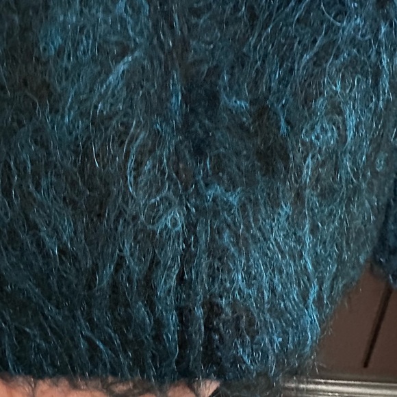 DKNY Textured Blue Cardigan - Picture 6 of 9